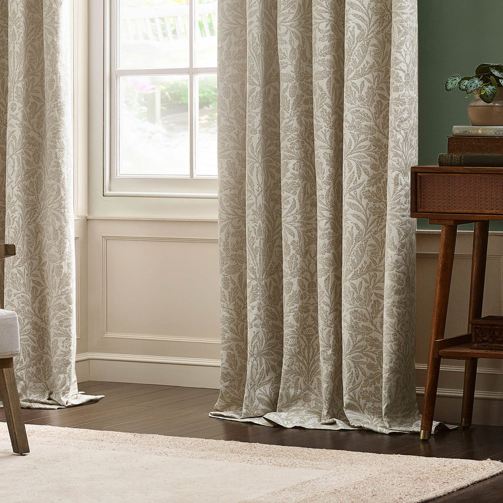Acorn Tonal Matt Jacquard Pencil Pleat Curtains