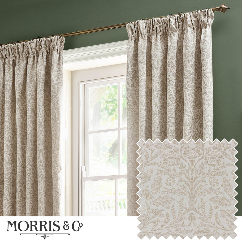Acorn Tonal Matt Jacquard Pencil Pleat Curtains