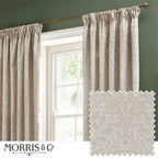 Acorn Tonal Matt Jacquard Pencil Pleat Curtains