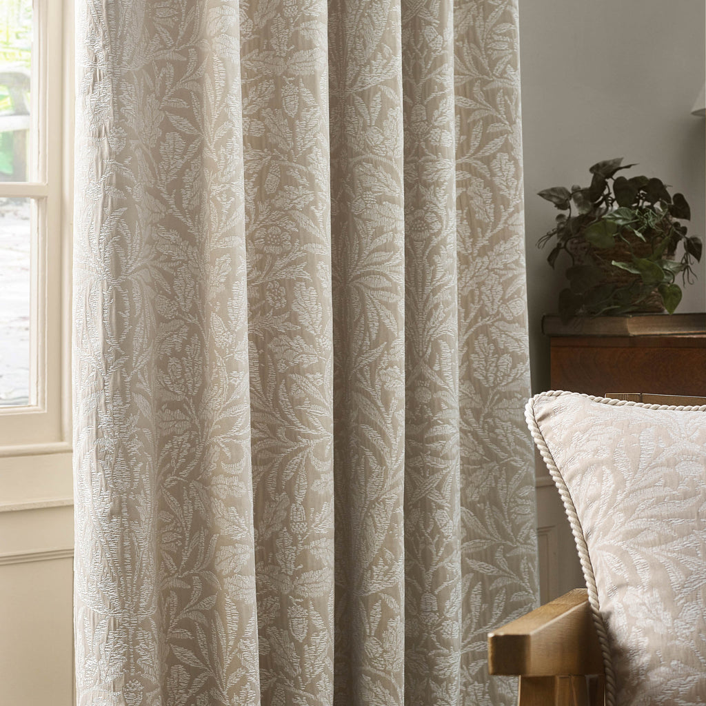 Acorn Tonal Matt Jacquard Pencil Pleat Curtains