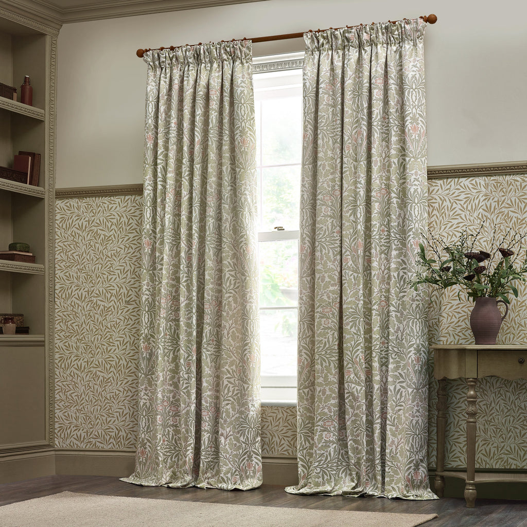 Acorn Multi Floral Jacquard Pencil Pleat Curtains