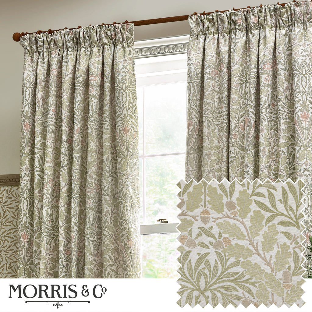 Acorn Multi Floral Jacquard Pencil Pleat Curtains
