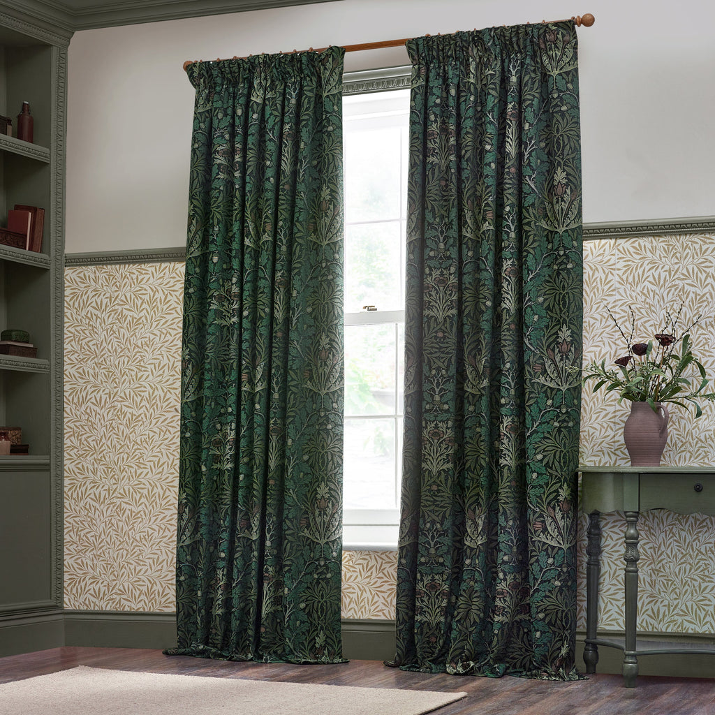Acorn Multi Floral Jacquard Pencil Pleat Curtains