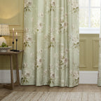 Adele Floral Chenille Pencil Pleat Curtains