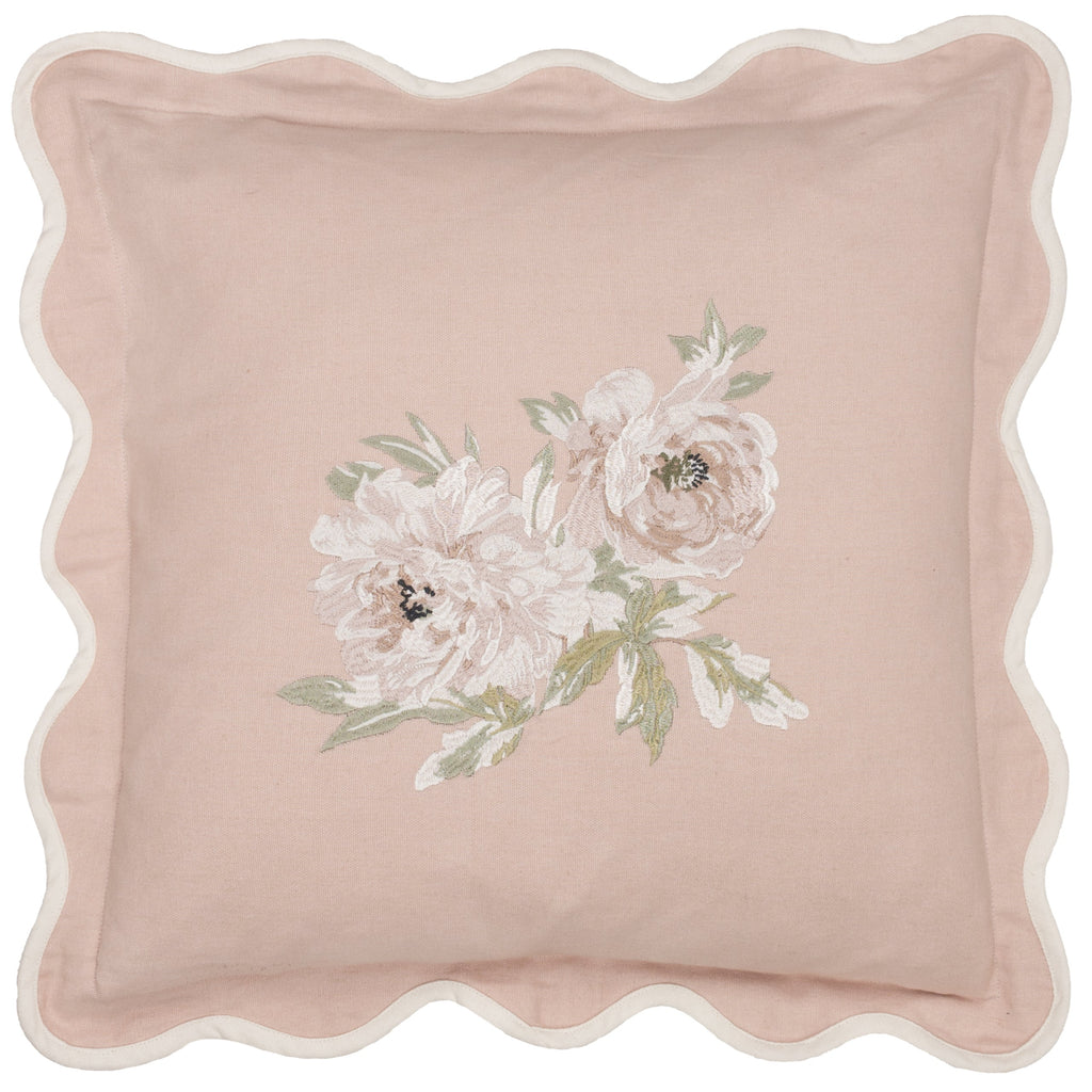 Adele Floral Embroidered Cushion