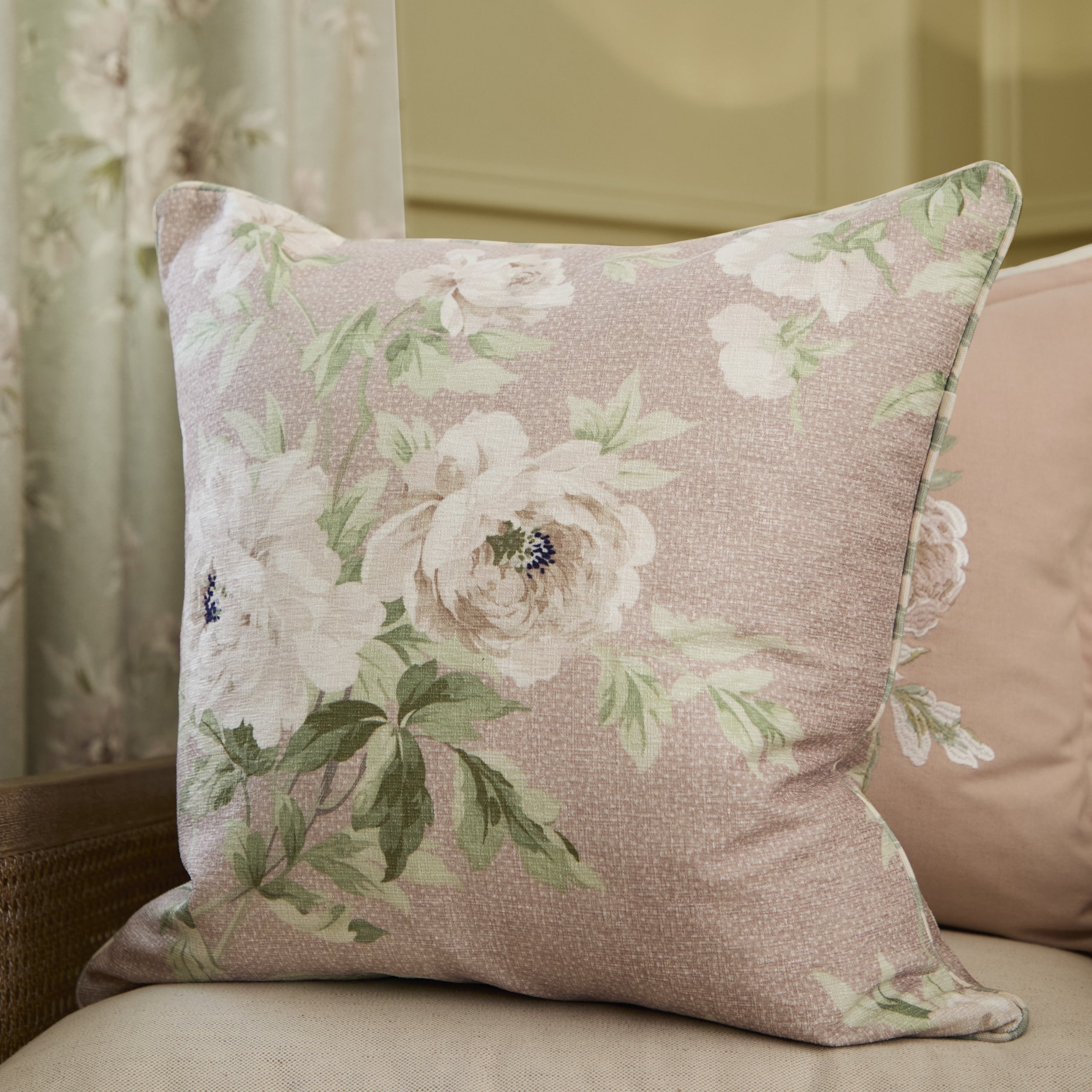 Adele Floral Chenille Cushion
