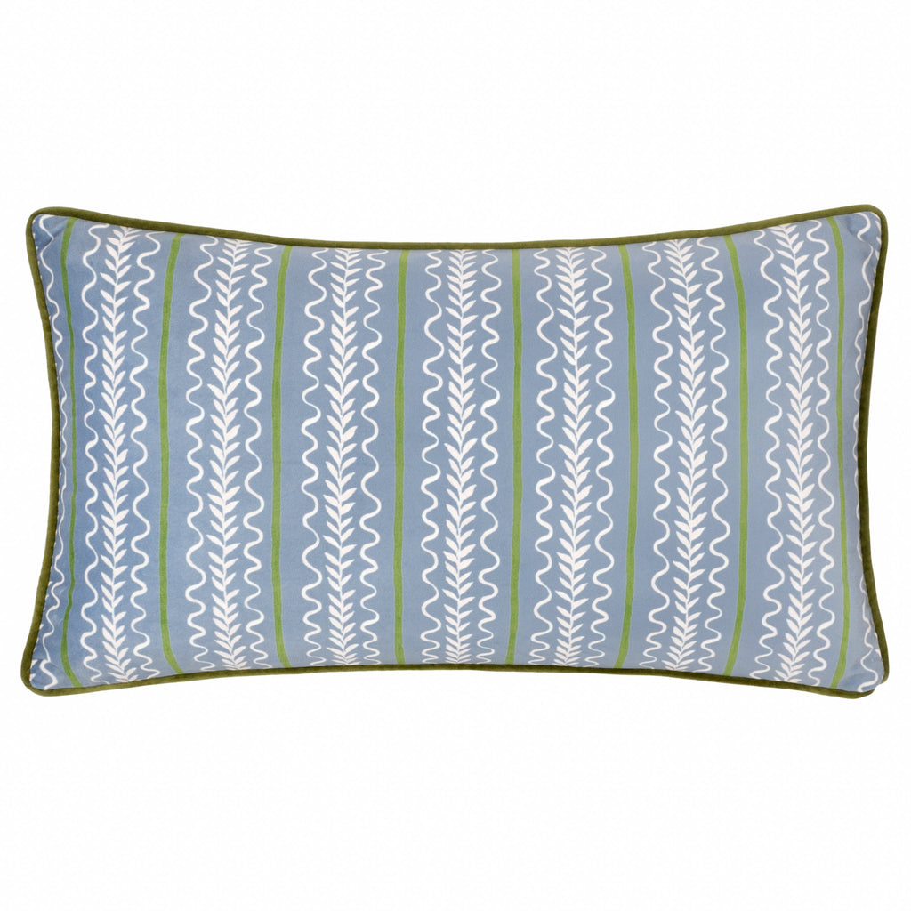 Albera Stripe Piped Velvet Cushion