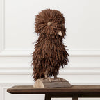 Alfred Hand Crafted Standing Owl Wooden Sculpture