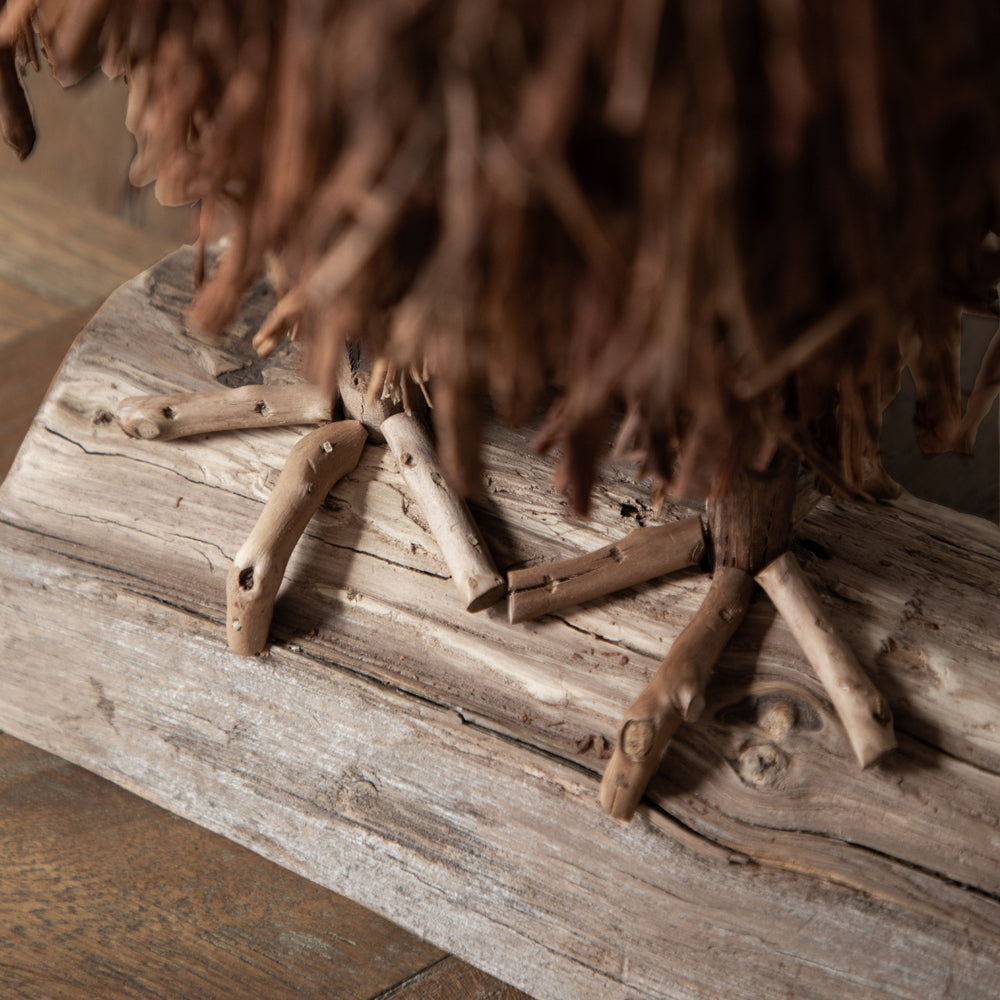 Alfred Hand Crafted Standing Owl Wooden Sculpture