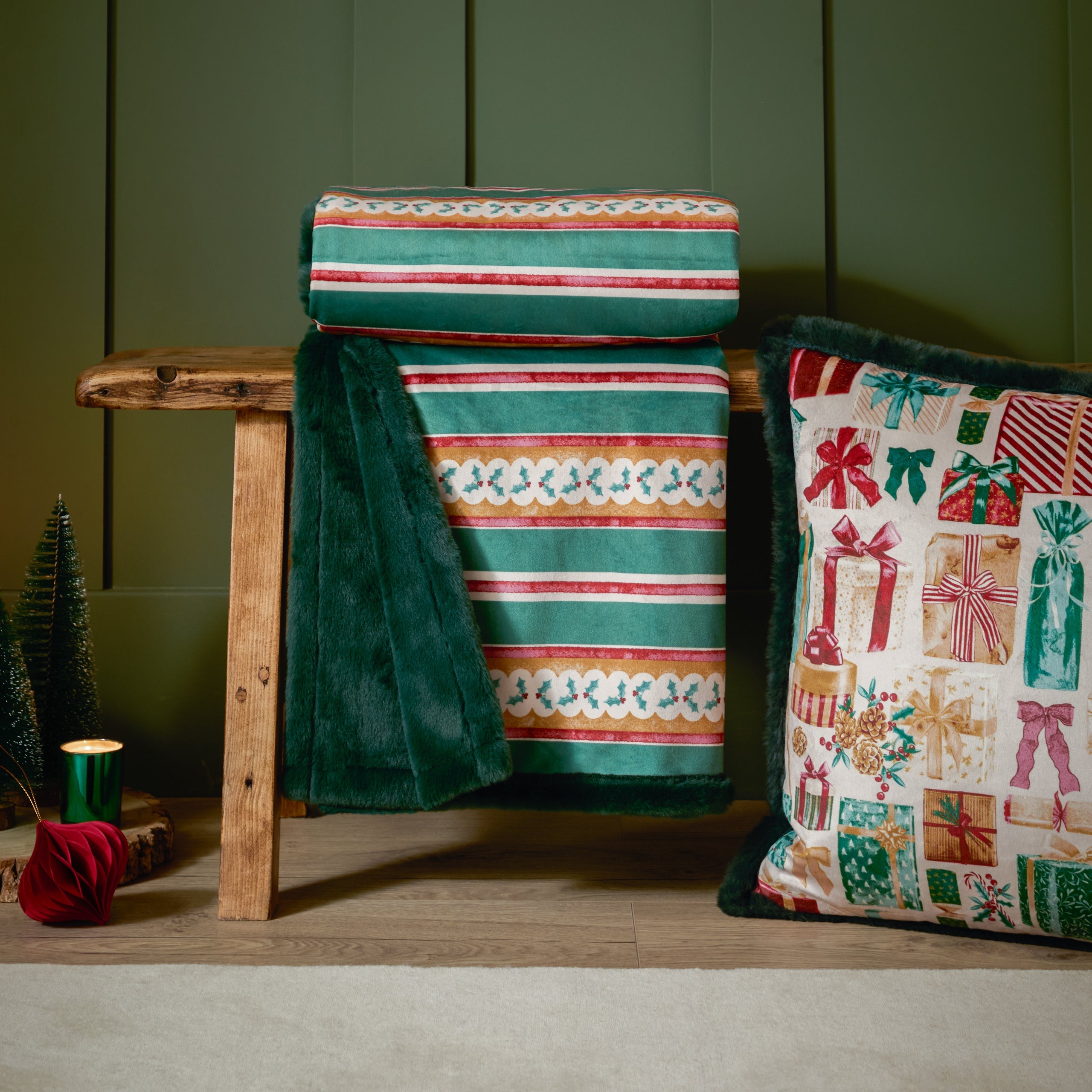 All Wrapped Up Velvet Faux Fur Throw