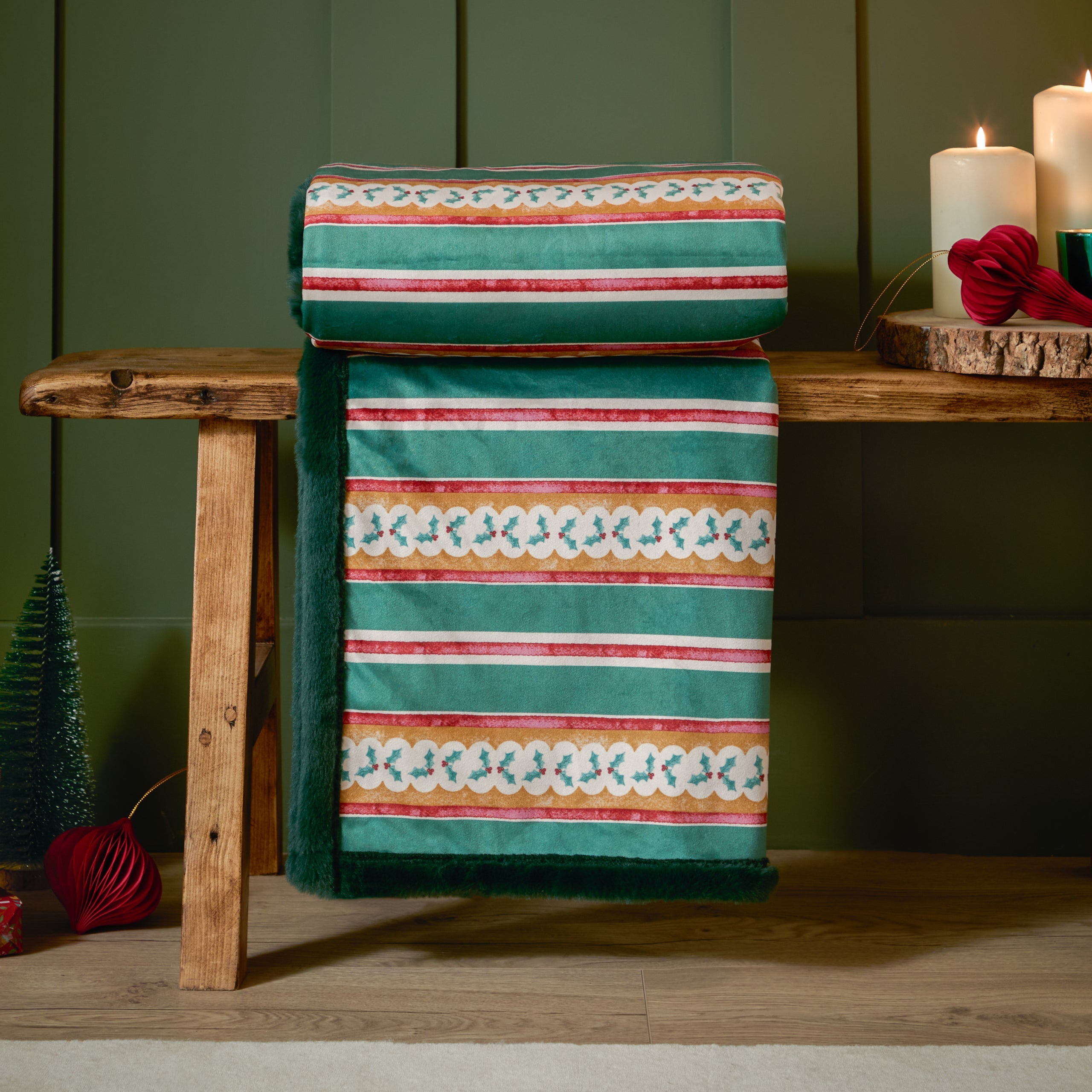 All Wrapped Up Velvet Faux Fur Throw