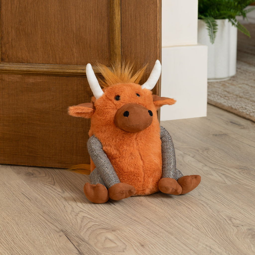 Angus Highland Cow Door Stop