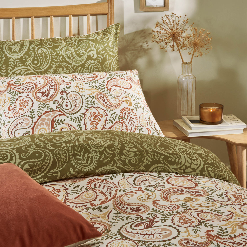 Anika Paisley Printed Soft Touch Duvet Cover Set