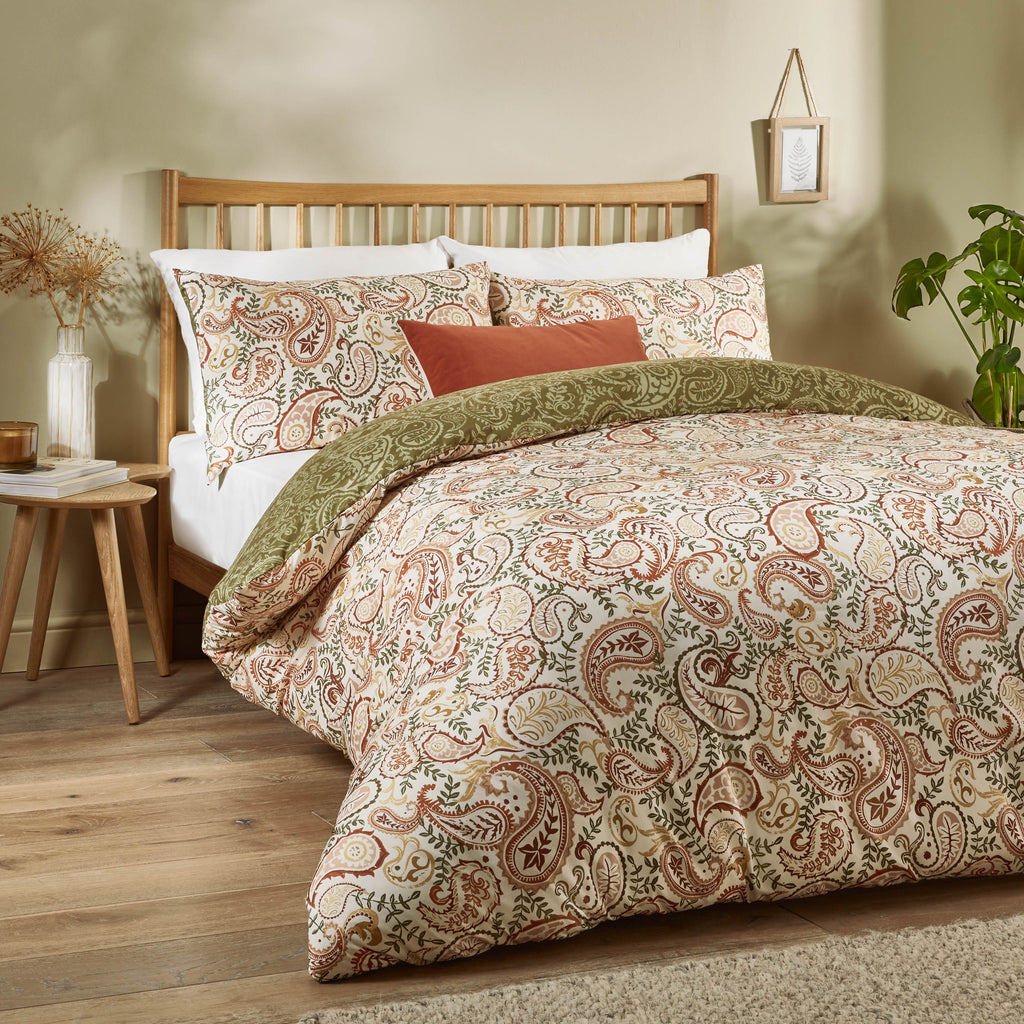 Anika Paisley Printed Soft Touch Duvet Cover Set