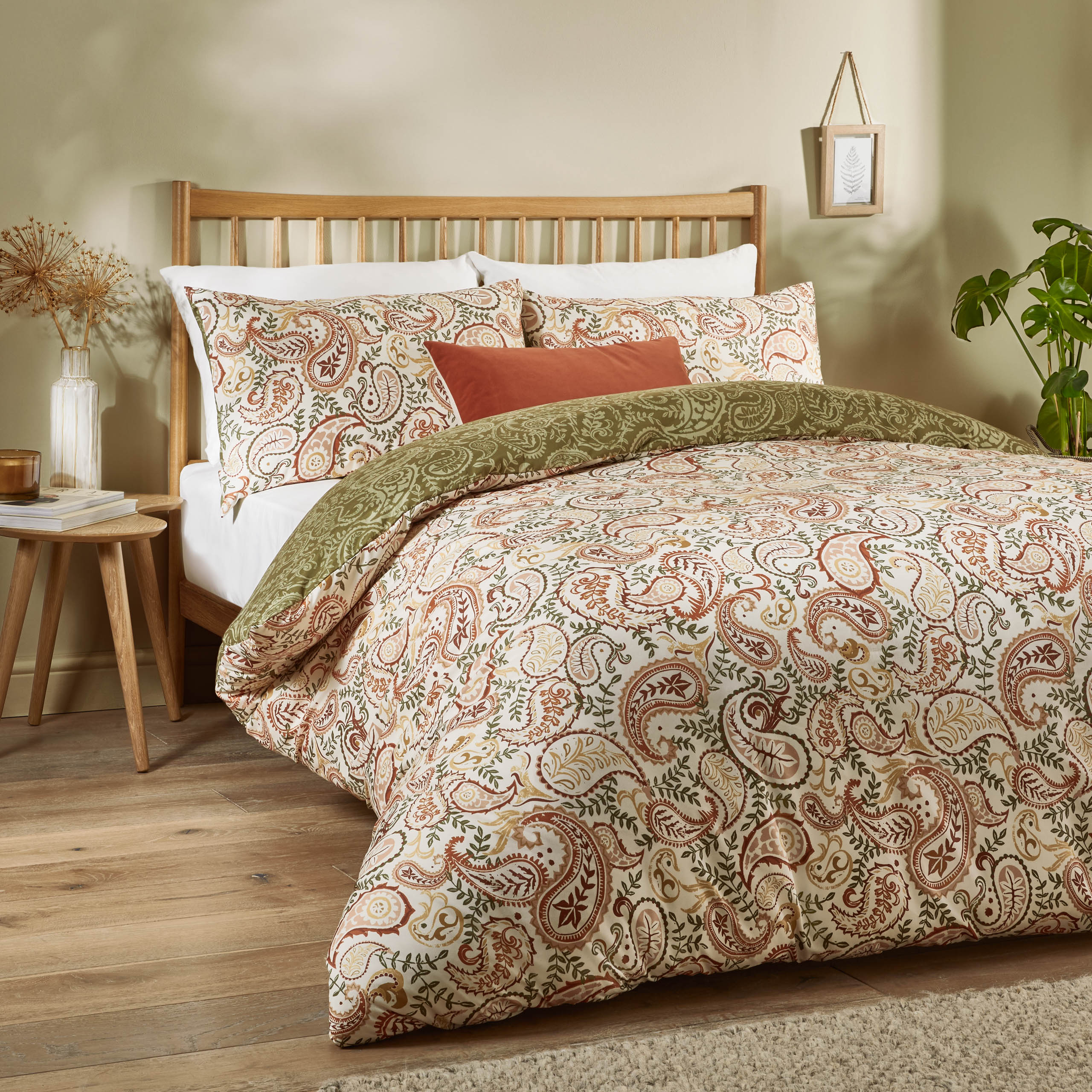 Anika Paisley Printed Soft Touch Duvet Cover Set
