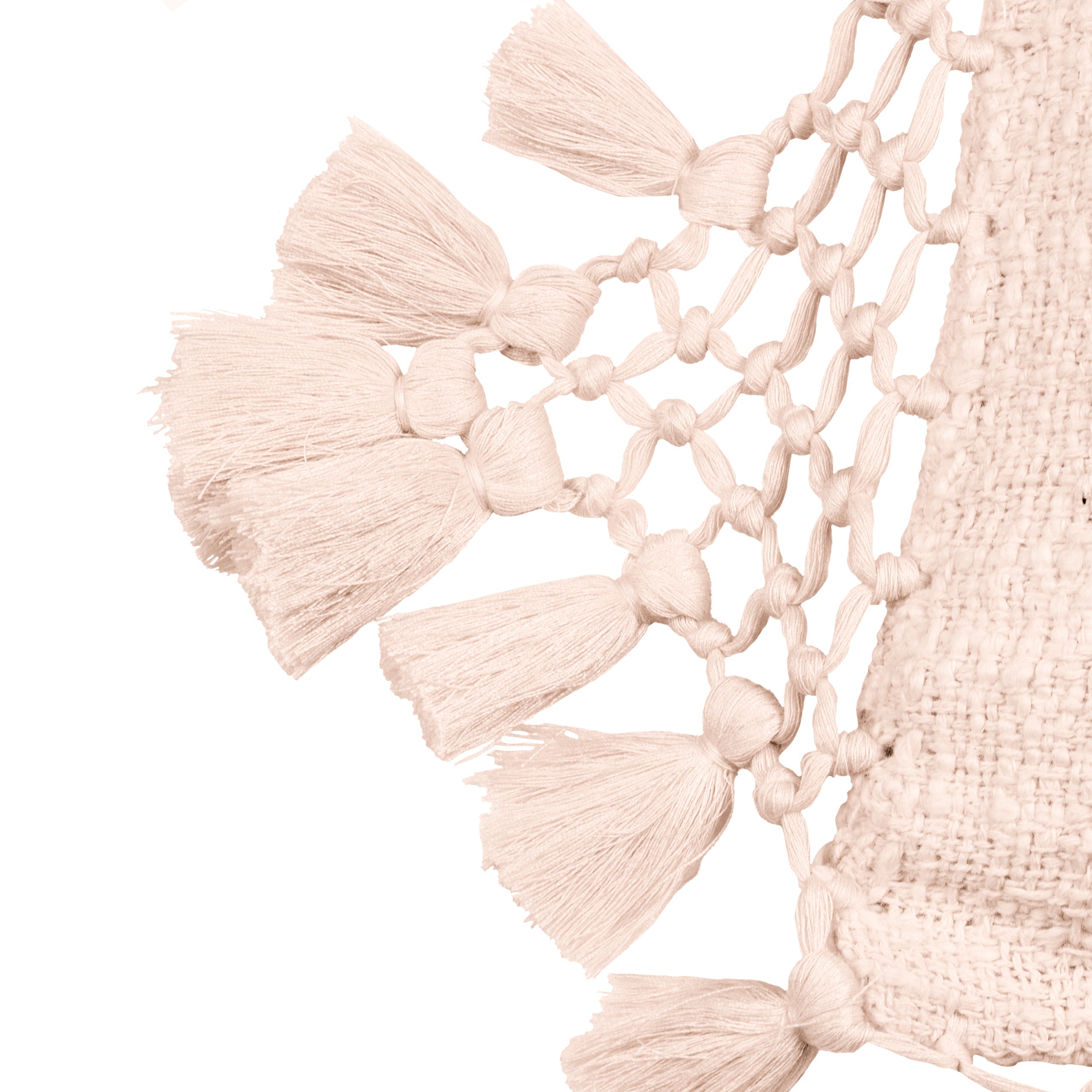 Anko Macrame Tassel Trim Cushion