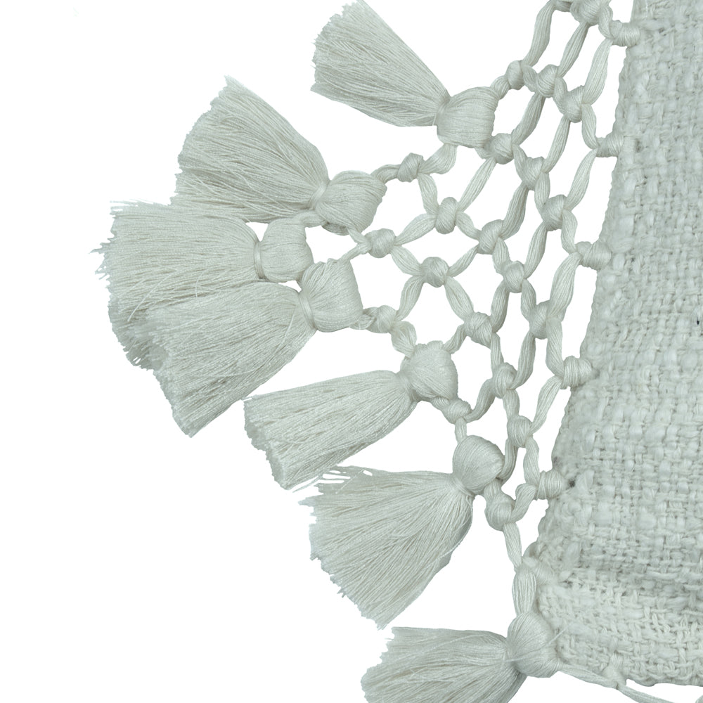 Anko Macrame Tassel Trim Cushion