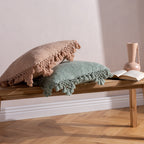 Anko Macrame Tassel Trim Cushion