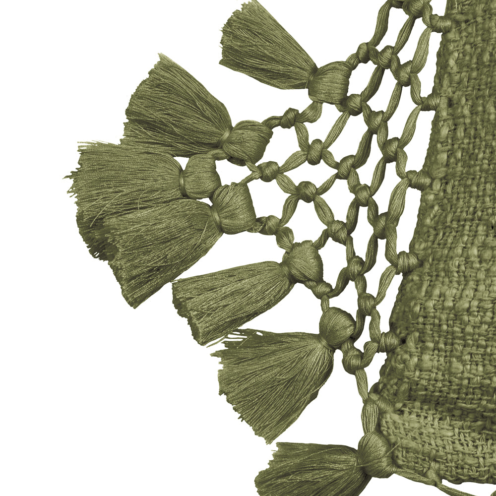 Anko Macrame Tassel Trim Cushion