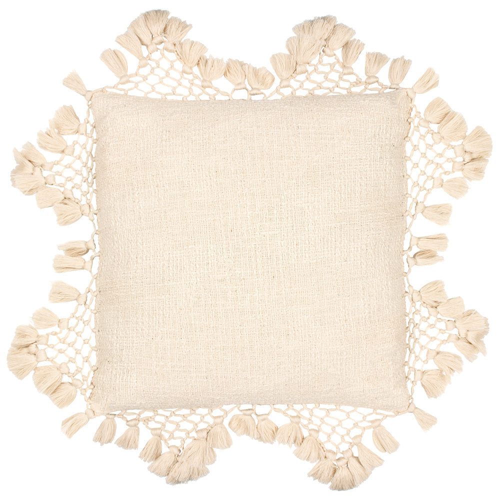 Anko Macrame Tassel Trim Cushion