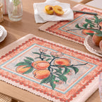 Anemone Peaches Indoor/Outdoor Set of 4 Placemats