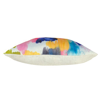 Aquarelle Brushstrokes Abstract Cushion