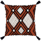 Aquene Tufted Tasselled Cushion