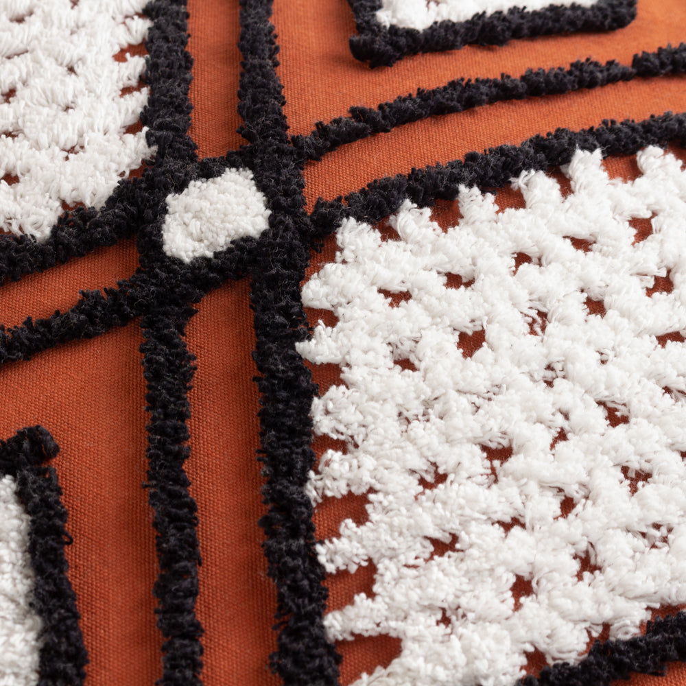 Aquene Tufted Tasselled Cushion