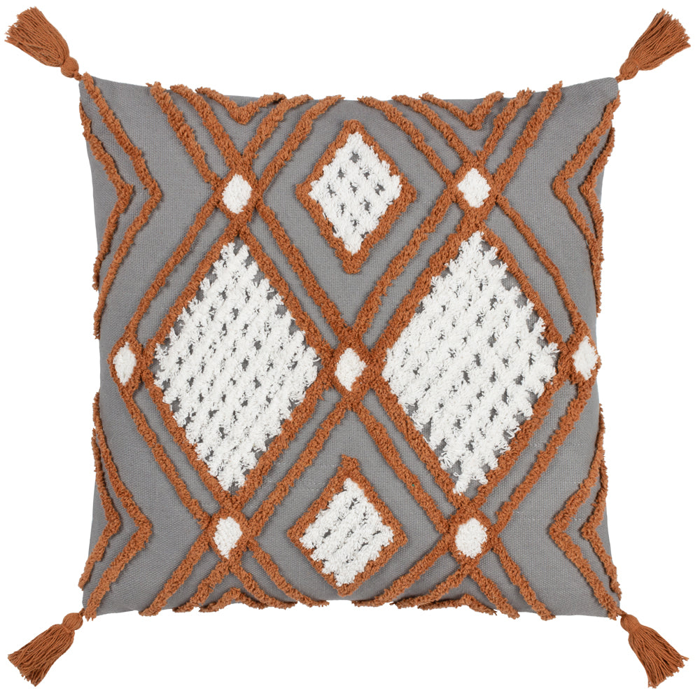 Aquene Tufted Tasselled Cushion