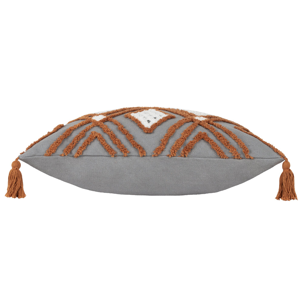 Aquene Tufted Tasselled Cushion