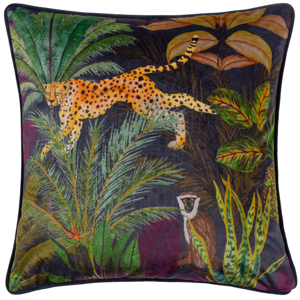 Aranya Piped Velvet Cushion
