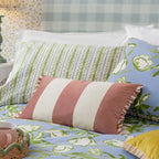 Araya Striped Velvet Cushion