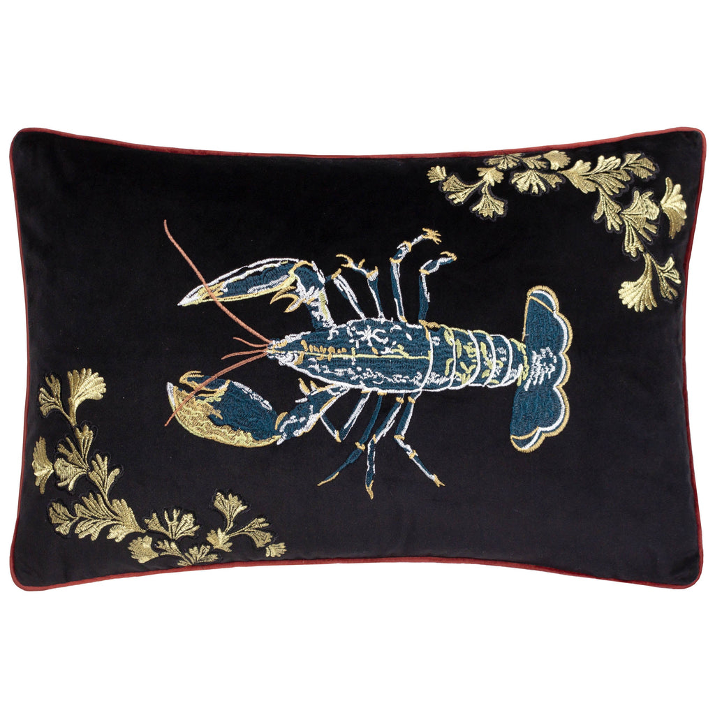 Atlantica Embroidered Velvet Cushion
