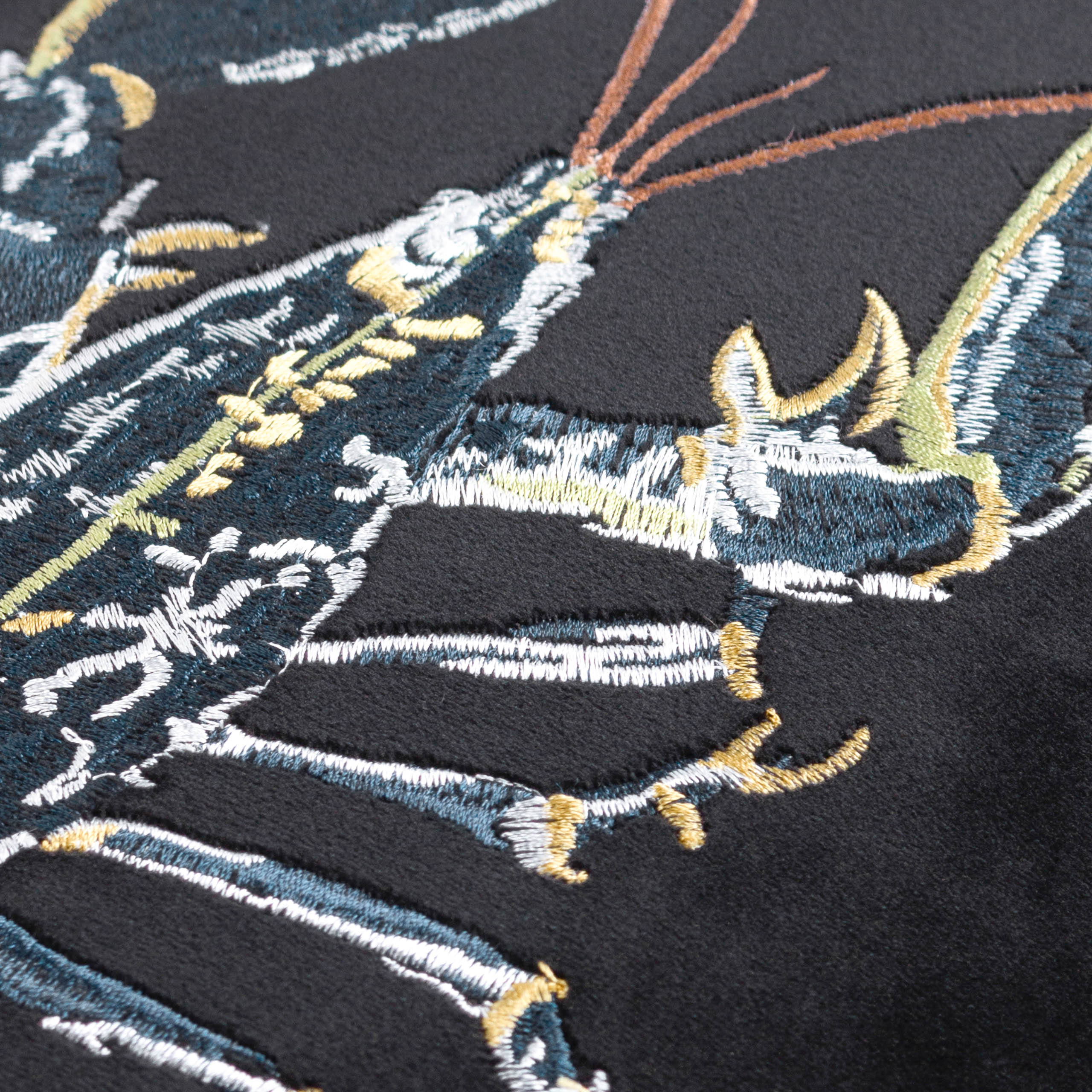 Atlantica Embroidered Velvet Cushion