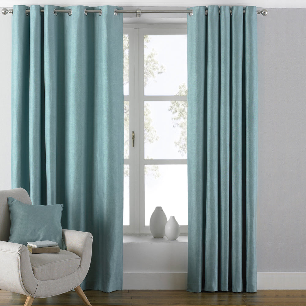 Atlantic Twill Woven Eyelet Curtains