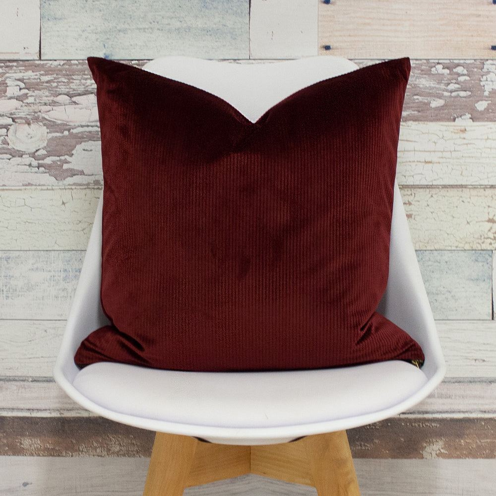 Aurora Ribbed Velvet Cushion
