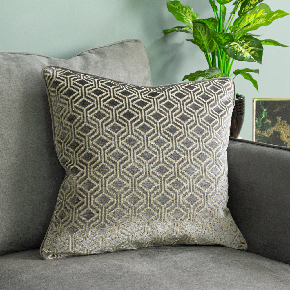Avenue Velvet Jacquard Cushion
