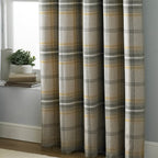 Aviemore Tartan Faux Wool Eyelet Curtains
