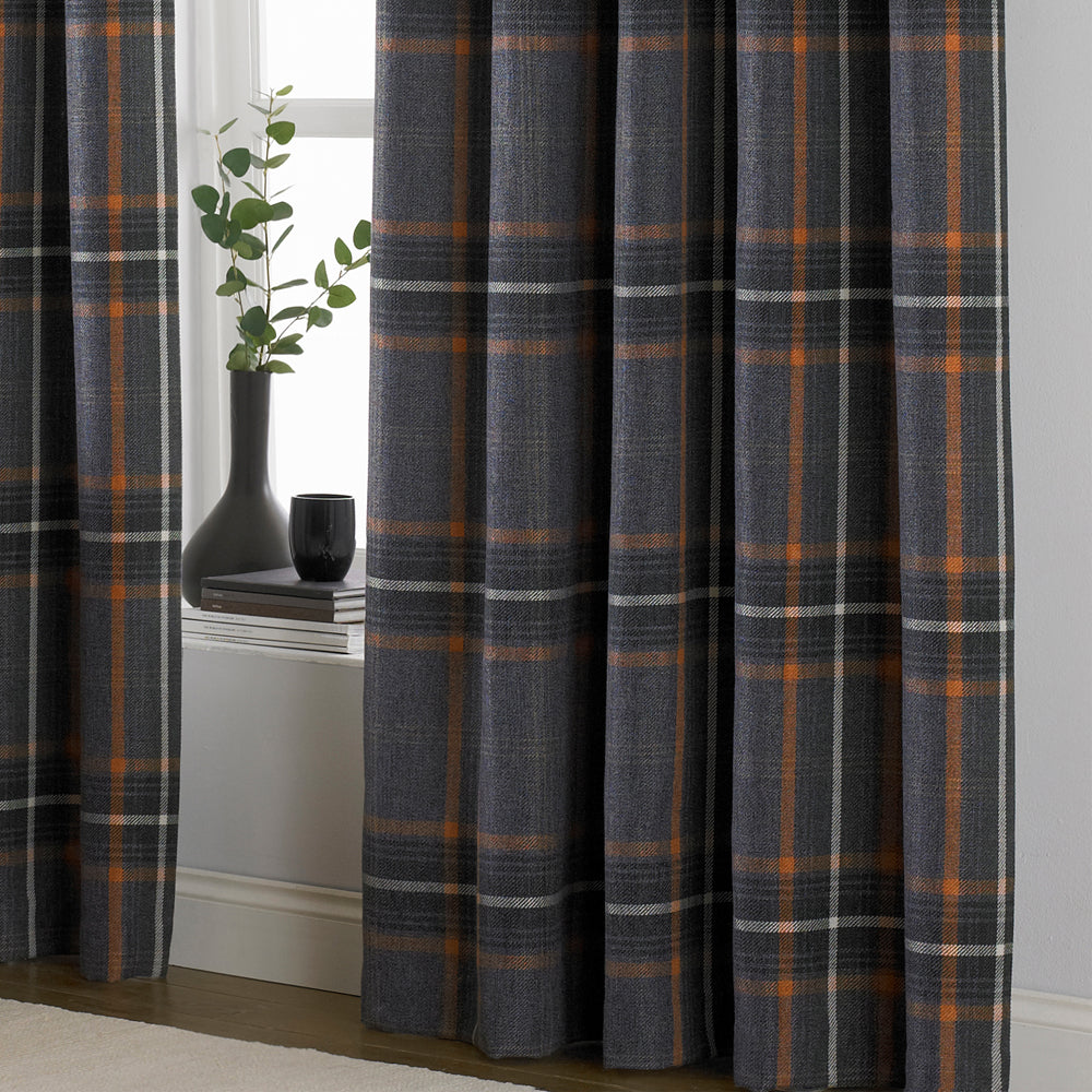Aviemore Tartan Faux Wool Eyelet Curtains