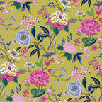 Azalea Bamboo Floral Fabric Sample
