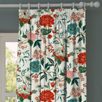 Azalea Cream Floral Fabric Sample