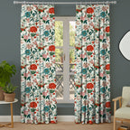 Azalea Cream Floral Fabric Sample