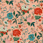 Azalea Pink Floral Fabric Sample