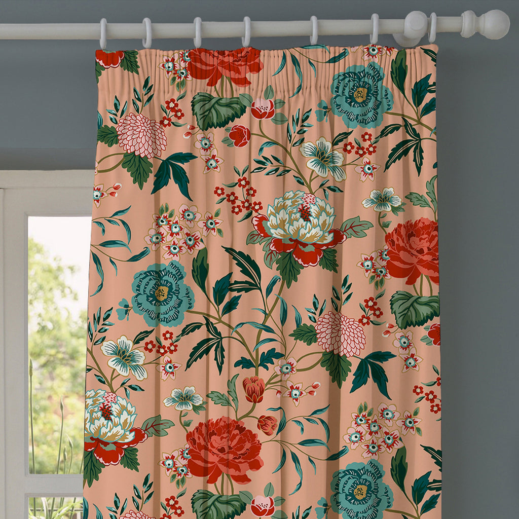 Azalea Pink Floral Fabric Sample