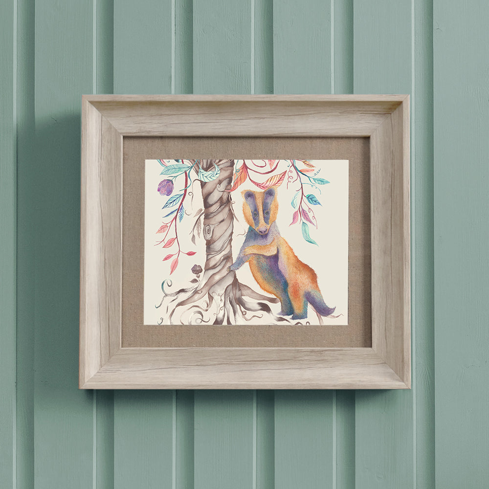 Badger Framed Print