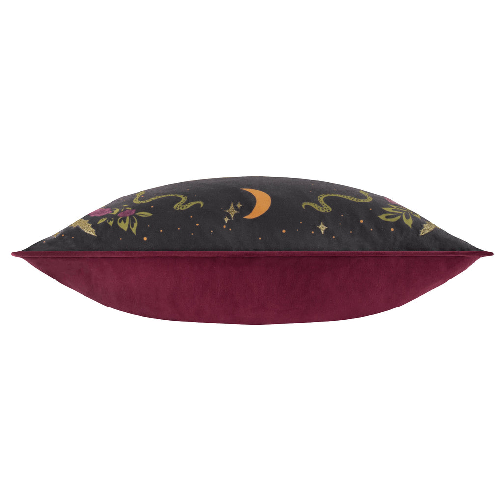 Bad Witch Embroidered Velvet Cushion