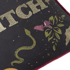 Bad Witch Embroidered Velvet Cushion