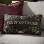 Bad Witch Embroidered Velvet Cushion