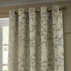 Bamboo Jacquard Room Darkening Eyelet Curtains