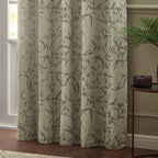 Bamboo Jacquard Room Darkening Eyelet Curtains